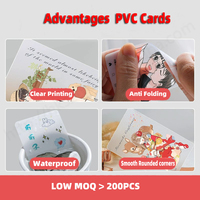 Tarjetas de Visita de PVC Transparente con Laminación Brillante, Diseño Personalizado Económico, Impresión UV, Tamaño y Diseño Personalizados