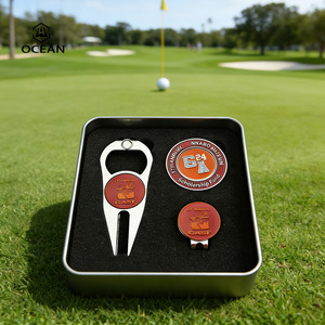 Coffret Cadeau Golf Homme – Design Original – Outil de Repositionnement de Balle Promotionnel – <span class=keywords><strong>Prix</strong></span> Usine – Marqueurs de Balle Nouveauté en Forme de Jeton de Poker avec Logo Imprimé - Product Image 3