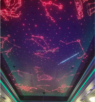 Cambio de color techo fibra óptica cielo estrellado estrellas luz con control remoto para salón multifuncional/área de oficina/Sala VIP