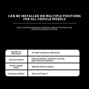 Nueva Luz LED <span class=keywords><strong>Solar</strong></span> de Corazón de Neón Azul para Ventana Trasera de Coche, Decoración <span class=keywords><strong>Interior</strong></span> Brillante, Sin Cableado, Luz de Ambiente, Lámparas Interiores - Product Image 3