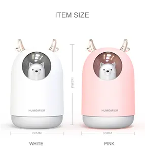 USB Bear Air Humidifier 300ml Fogger Home Mist Maker Marquee Night Lamp Office Air Purifier Household Appliances