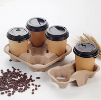 Gobelet en papier kraft recyclable 100% biodégradable sans plastique Gobelet en papier portable robuste avec couvercle personnalisé pour la fête