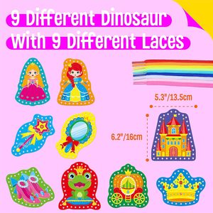 Ensemble <span class=keywords><strong>de</strong></span> cartes à lacer Contes <span class=keywords><strong>de</strong></span> fées, Jouets double face <span class=keywords><strong>Princesse</strong></span> et Prince, Activité éducative <span class=keywords><strong>de</strong></span> lacer pour la coordination œil-main - Product Image 6