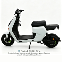 Promotion : Moto électrique cargo 48V/60V avec moteur brushless 1000W, double porte-bagages, pour livraison de repas et coursiers