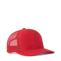Gorra de béisbol unisex de poliéster/algodón rojo chino, estilo nuevo de otoño, moderna, con visera ligeramente curvada, tipo camionero, para exteriores, protección solar.