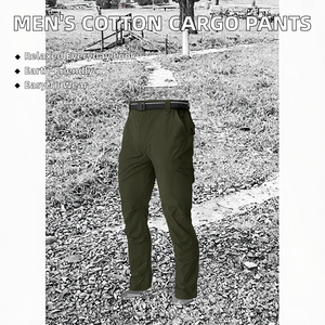 Pantalon cargo homme artisanal de haute qualité, coupe droite, décontracté, écologique, respirant, léger, taille mi-haute, service ODM avancé - Product Image 2