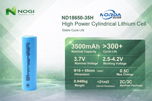 Baterai NMC Silinder Asli NORDA ND18650-35H 3.7V 3500mAh 3C Untuk Kamera Digital, Kamera Aksi, dan Gimbal Genggam - Product Image 6