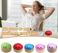 Peluches Squishy Mystery Dumplings, balles anti-stress, jouet sensoriel, jouet à presser doux pour la décompression (blanc)