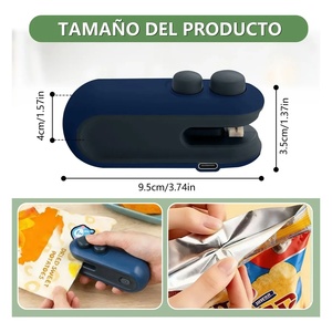 Mini máquina selladora de bolsas de alimentos, sellador eléctrico portátil para envasado de bocadillos y patatas fritas - Product Image 2