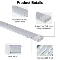 Tube lumineux LED en verre SMD2835 36W, montage en surface, utilisation commerciale, luminaire suspendu moderne pour plafond