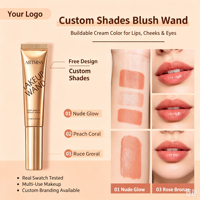 Stick de blush crème multi-usages avec logo personnalisé, 6 couleurs, éclat naturel, longue tenue, léger pour le visage, blush en marque privée, cosmétique