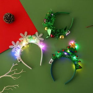 Diademas navideñas luminosas Suministros para fiestas navideñas Novedad Diadema navideña brillante con luces - Product Image 3