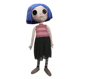 Kidrobot Coraline dengan tombol mata Phunny mewah horor Halloween'Plush mainan anak perempuan hadiah lucu manusiawi boneka