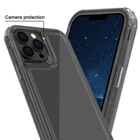 Coques de téléphone transparentes antichoc pour iPhone 13 Pro Max, sortie 2021, design intégral, triple protection transparente