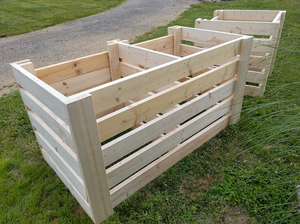 Plans uniquement pour bac à compost simple ou double à faire soi-même avec lattes avant réglables, bac à compost en <span class=keywords><strong>bois</strong></span> - Product Image 3
