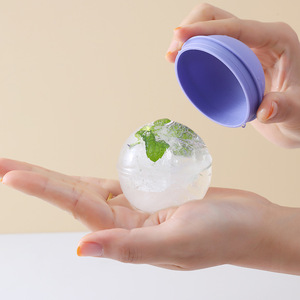 Moule à glaçons rond en silicone sans couture de 2,5 pouces pour la cuisine, facile à utiliser, indispensable pour les boissons fraîches - Product Image 2