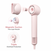 Sèche-cheveux professionnel Cuyon 1600W, moteur AC 110 000 tr/min, circulation d'air froid et chaud, protection thermique, diffuseur ionique, buse haute vitesse