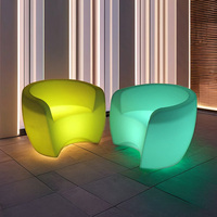 Muebles LED con 16 Colores Cambiantes, Sofá LED para Decoración de Cafeterías