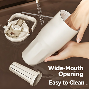 Gobelet isotherme de voyage moderne en céramique de 800 ml avec poignée portable pour cadeaux d'affaires, bouteille d'eau, logo personnalisé - Product Image 4