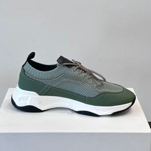 Zapatillas deportivas casuales grises con cordones, de marca de alta gama, antideslizantes, cómodas y transpirables de malla. - Product Image 2