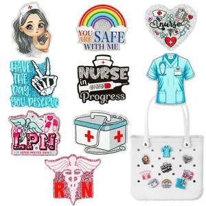 <b>Nurse</b> Charms for Bogg <b>Bags</b> Insert Accessories Decoration Compatible with Simply Southern Rubber Beach Totes Bogg <b>Bag</b> - Product Image 1