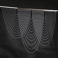 Rideau de plafond en cristal personnalisé pour mariage, rideau à perles effet vague d'eau pour la décoration de salle de banquet