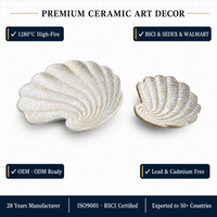 Assiette à dîner en céramique Vintage Japanese Harmony Shell Shape Assiettes jetables en porcelaine pour Restaurant Hôtels Camping pour pâtes