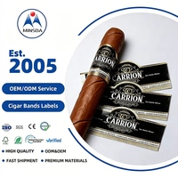 Étiquettes personnalisées de haute qualité pour cigares, avec revêtement UV, découpe à la presse, dorure à chaud et gaufrage