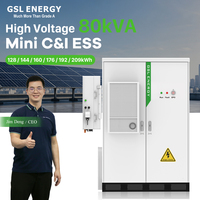 Système de stockage d'énergie industriel et commercial GSL ENERGY 215 kWh 100 kW avec onduleur, batterie LiFePO4 et refroidissement par air pour applications solaires