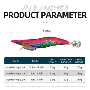 Mồi Câu Mực Nổi Mồi Câu Mực Bạch Tuộc Mồi Câu Cá Bằng Gỗ Bionic Dạ Quang Cứng Bộ Mồi Câu Cá Mồi Câu Mực Nước Mặn - Product Image 4