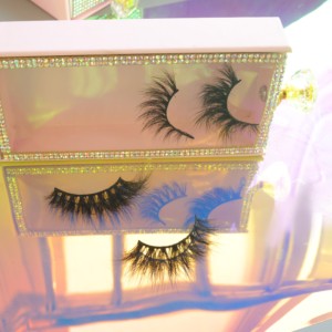 Cils en vison 100% naturel, effet wispy, vente en gros, faits à la main, réutilisables, bandes de cils personnalisables avec logo, cils en vison - Product Image 1