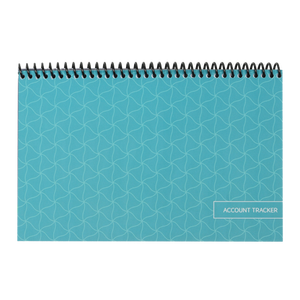 El Registro Superior para Cheques y Tarjetas de Débito, Color Verde Azulado, con Registro de Cuentas Ancho, Encuadernado en Espiral, Papel, Hecho en EE. UU. - Product Image 1