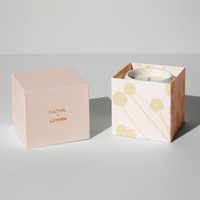 Custom Rigid Paper Candle Jar Packaging Box with Insert Base and Lid Luxury 2 Piece Empty Scented Candle Box
