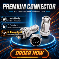 Cable de Extensión para Cámara de Coche Soulin GX20 con Conector de Aviación de 9 Pines y Enchufe de Latón Roscado de Alta Calidad