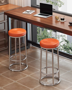 Prix d'usine Hôtel Moderne Salle À Manger En Laiton En Acier Inoxydable Sydney Rembourré Dos Nu Comptoir Tabouret De <span class=keywords><strong>Bar</strong></span> Utilisation Commerciale - Product Image 2