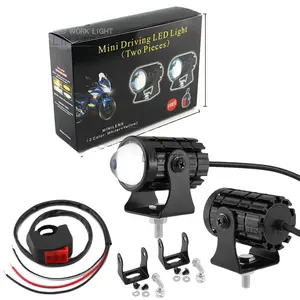 12V-80V Mini Đèn pha sương mù xe máy Sương Mù Ánh Sáng Xe Máy Spotlight đèn pha đèn thép nhỏ