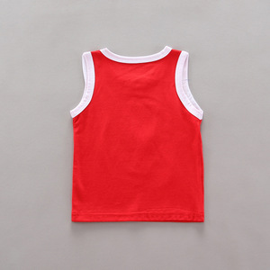 Conjunto Deportivo de Verano para Niños de 1 a 4 Años, Diseño de Dinosaurios, Sin Mangas, Ropa Coreana de Alta Calidad, Spandex/Algodón, Rojo/Amarillo, Uso Diario - Product Image 4