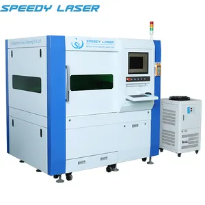 Nanjing Laser Rapide SL-6040F 1000W 1500W Petit de Fiber de COMMANDE NUMÉRIQUE PAR ORDINATEUR De Découpeuse En Métal de Laser Raycus IPG Graveur Machine De Découpe