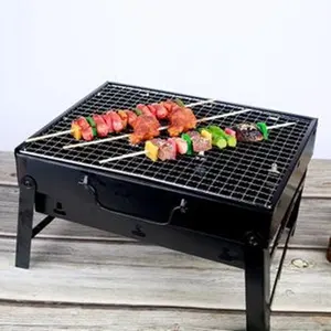 Werbe ofen Holzkohle grill BBQ Mini Grill Grill tragbarer Koffer Grill öfen für Outdoor-Wandern Picknick Camping kocher