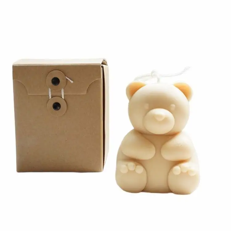 Velas perfumadas en forma de oso para niños, adolescentes y adultos, suministros artesanales de lujo, regalos de cumpleaños
