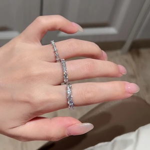 Huazhong GEM IGI 0.7-3mm Def VS VVS2แหวนเพชร14K 18K แหวนเพชรปลูกในห้องปฏิบัติการสีขาวสำหรับผู้หญิง - Product Image 1