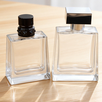 Bouteilles en verre vides de 30 ml, 50 ml, 100 ml pour parfum et crème pour le visage, avec couvercles, personnalisables avec gravure mate, impression sérigraphique de logo, vente en gros, haute qualité