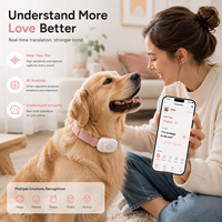 Pet Translator Real-Time Human-Pet Translation AI GPS Collar Lightweight Waterproof Comfortable for Cats & Dogs