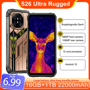 <span class=keywords><strong>Téléphone</strong></span> Android robuste 5G étanche à grande batterie 22000mAh, vente chaude, S26 Ultra avec appareil photo 68MP, charge rapide 120W - Product Image 3