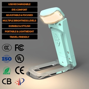 USB Rechargeable Book <b>Light</b> <b>Switch</b> Control Dimmable LED Reading Lamp with Flexible Gooseneck Clip on for Office Library Gifts - Product Image 1