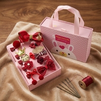Accessoires pour cheveux d'enfants en gros, certifiés BSCI, nouvelle collection, 18 pièces par boîte, pinces à cheveux pour bébés, nœuds, coffret cadeau pour enfants et petites filles