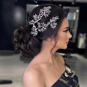 Cristal brillante Flor de diamantes de imitación tocado nupcial pinzas para el cabello de aleación de moda para mujer fiesta graduación accesorios de boda - Product Image 1