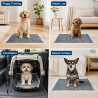 Tapis absorbants jetables écologiques en charbon de bambou pour chiens, protection IP67, noyau absorbant, barrière anti-fuite en PE, nettoyage facile