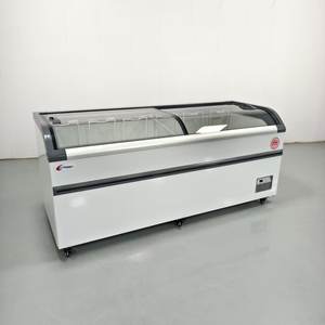 Congélateur coffre compact avec porte vitrée, affichage profond de la viande, utilisation en supermarché - Product Image 3