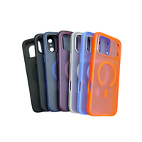 Coque de téléphone en PC+TPU à motif pois, aimant puissant 3000Gs, finition mate semi-transparente pour iPhone Samsung